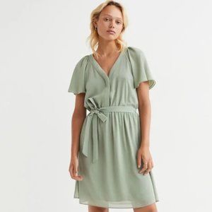 H&M V-neck Chiffon Dress